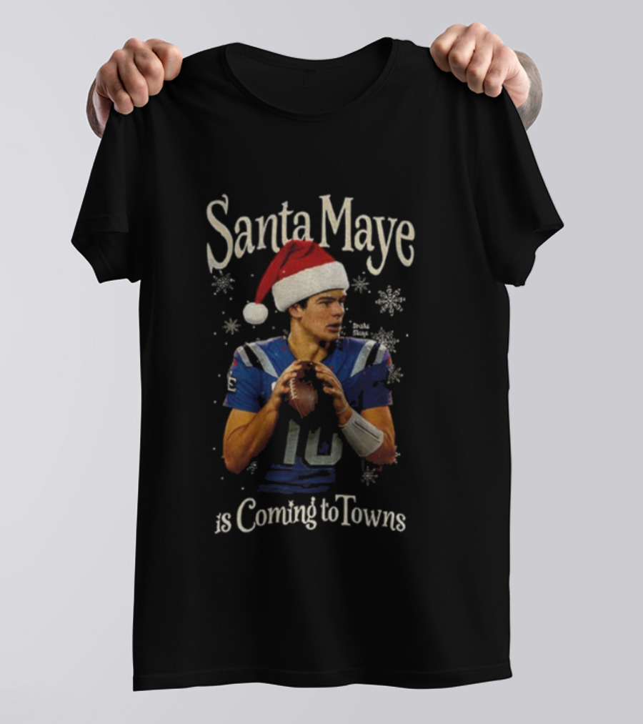Santa Maye Football Holiday Cheer Is Coming To Towns T-Shirt