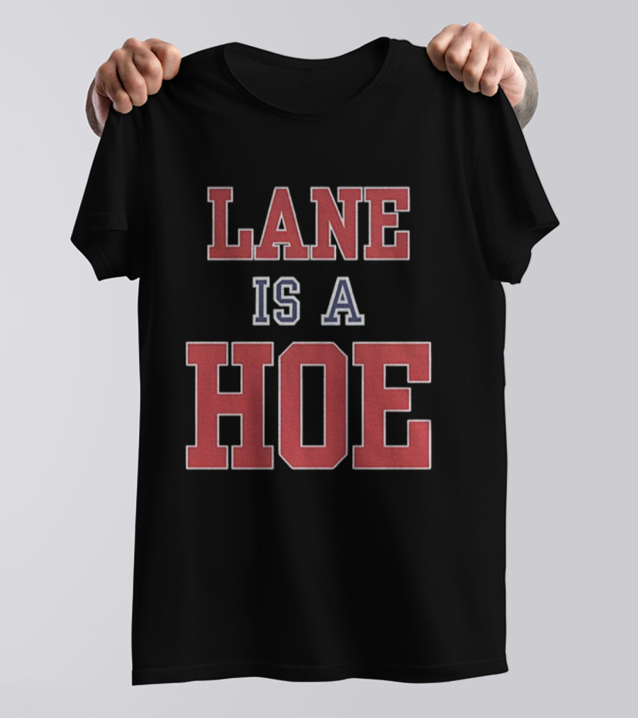 Lane Kiffin Hoe Joke Text Bold Red Blue T-Shirt