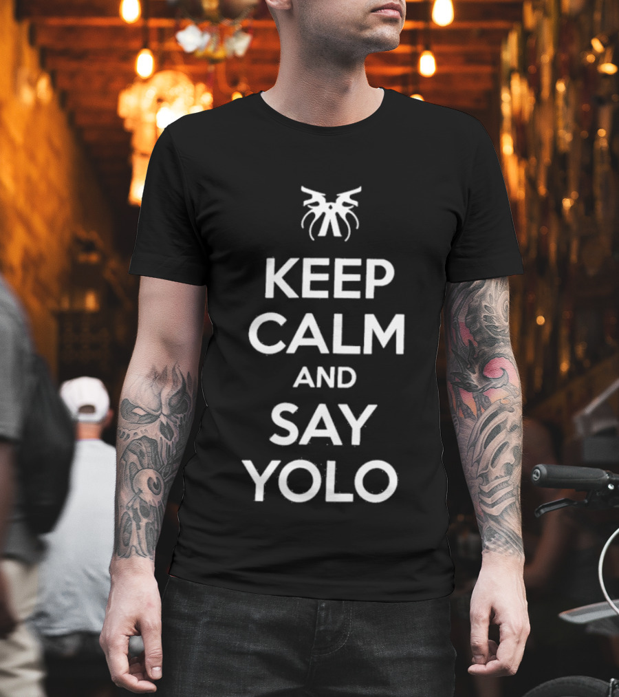Shimmi Keep Calm And Say Yolo Dragon Symbol T-Shirt