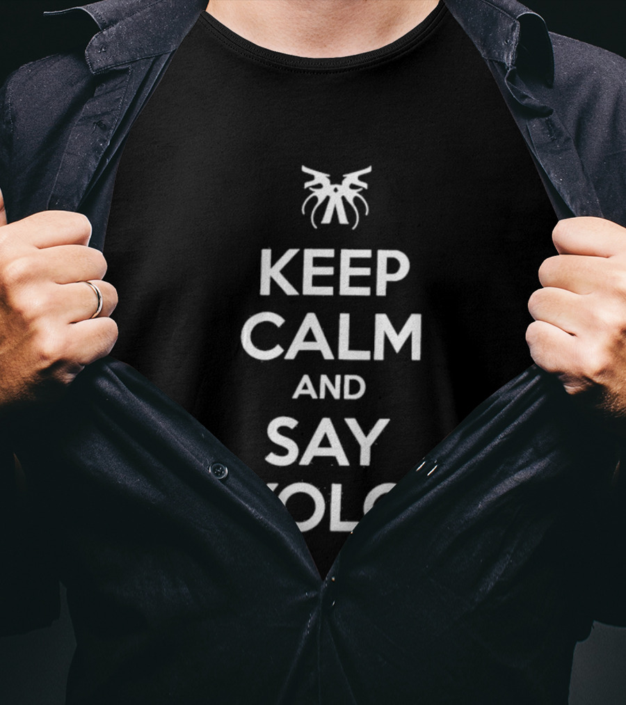 Shimmi Keep Calm And Say Yolo Dragon Symbol T-Shirt