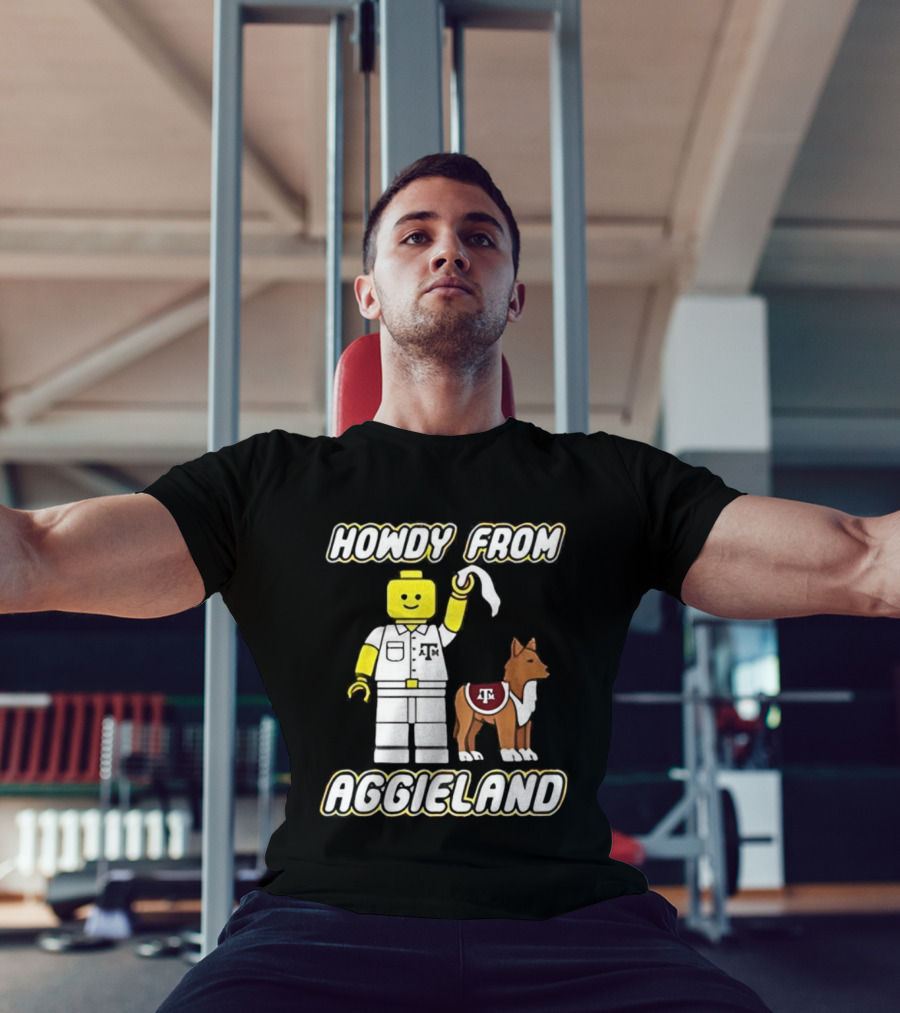 Howdy From Aggieland Texas A&M University Alamo Aggies Lego T-Shirt
