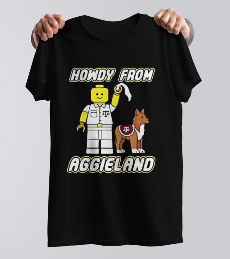 Howdy From Aggieland Texas A&M University Alamo Aggies Lego T-Shirt
