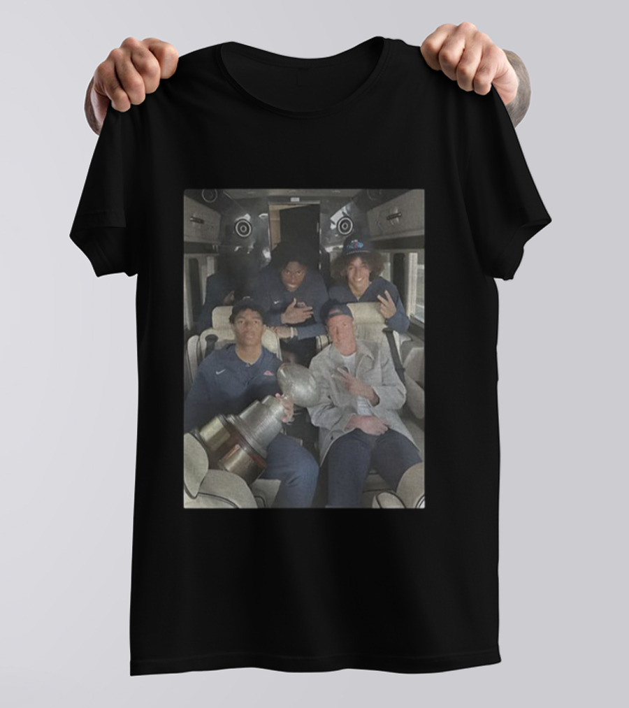 Trinidad Chambliss Egg Bowl Lane Kiffin Keewan Lacy Cayden Ole Miss Football Champions Bus Celebration T-Shirt