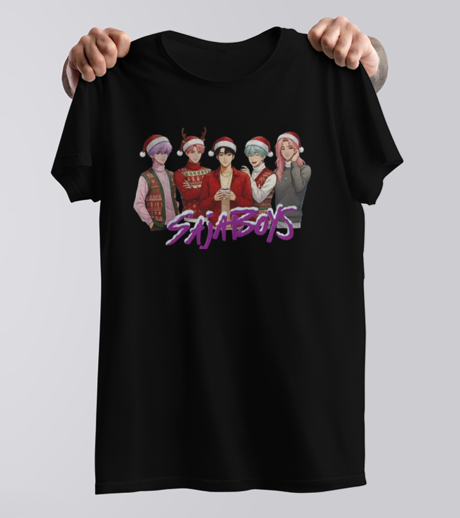 Saja Boys Kpop Christmas 2025 Festive Demon Hunter Style T-Shirt