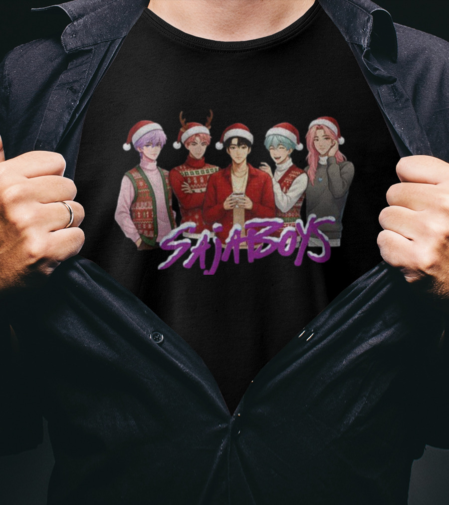 Saja Boys Kpop Christmas 2025 Festive Demon Hunter Style T-Shirt