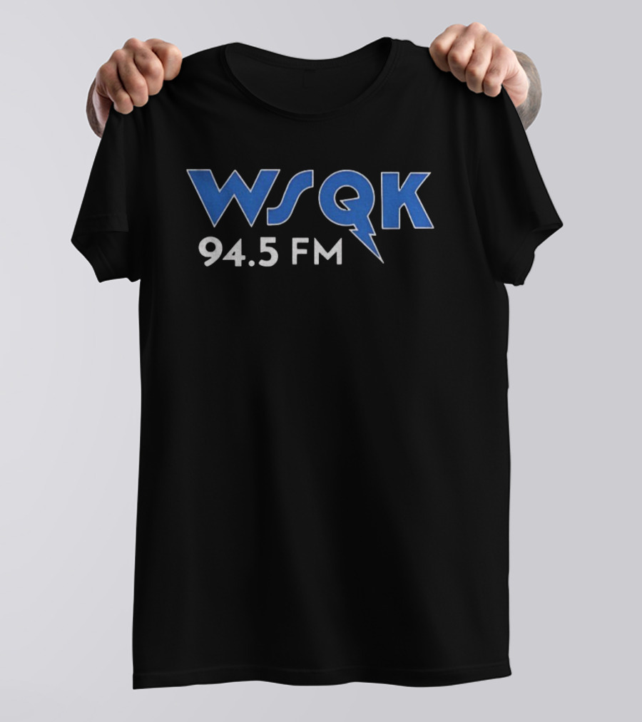 WSQK 94.5 FM Stranger Things Radio Station Lightning Bolt Logo T-Shirt