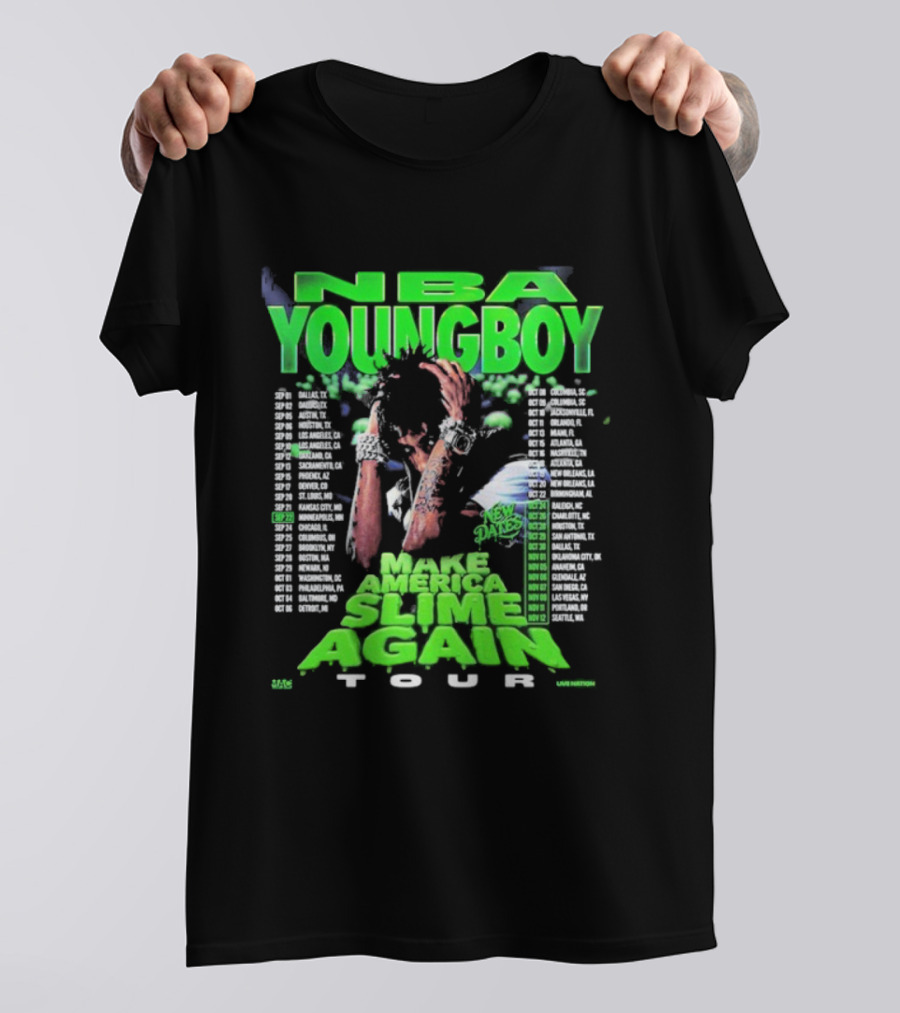 NBA YoungBoy Make America Slime Again Tour 2025 New Dates T-Shirt
