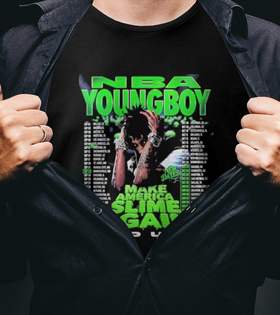 NBA YoungBoy Make America Slime Again Tour 2025 New Dates T-Shirt
