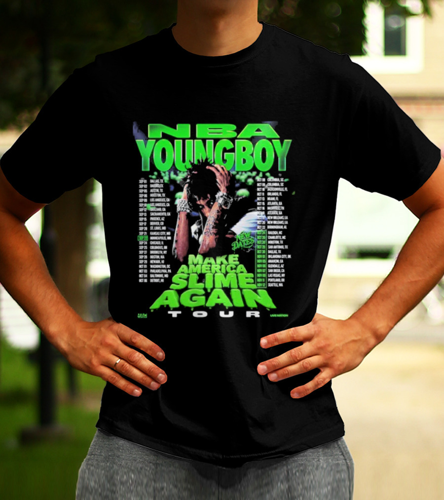 NBA YoungBoy Make America Slime Again Tour 2025 New Dates T-Shirt
