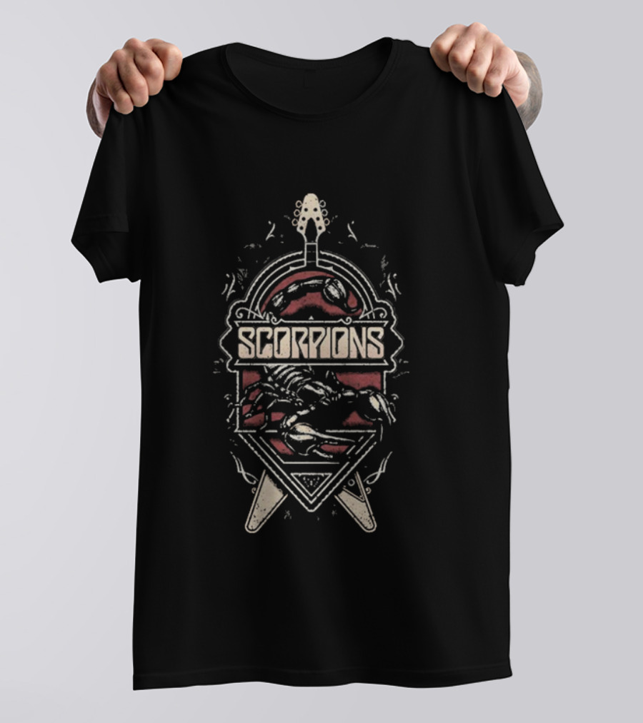 Scorpions Coming Home Live Tour 1965 Electric Guitar Artwork T-Shirt