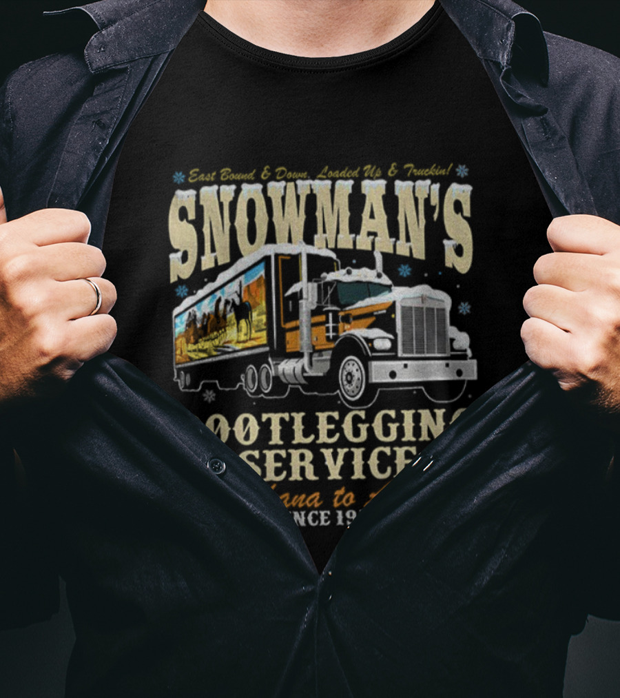 Snowman's Boot Service Trucker Smokey And The Bandit Trans Am Christmas Since 1977 T-Shirt
