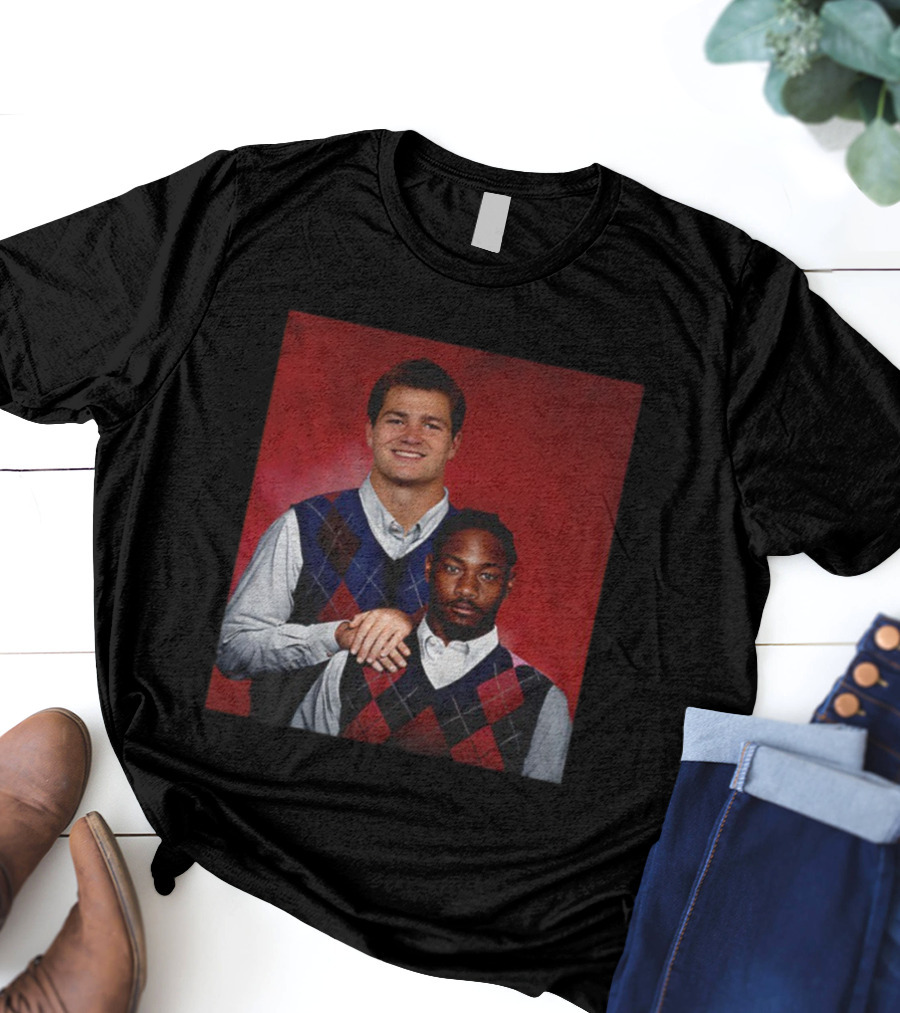 New England Football Drake Maye Stefon Diggs Step Brothers NFL Humor T-Shirt