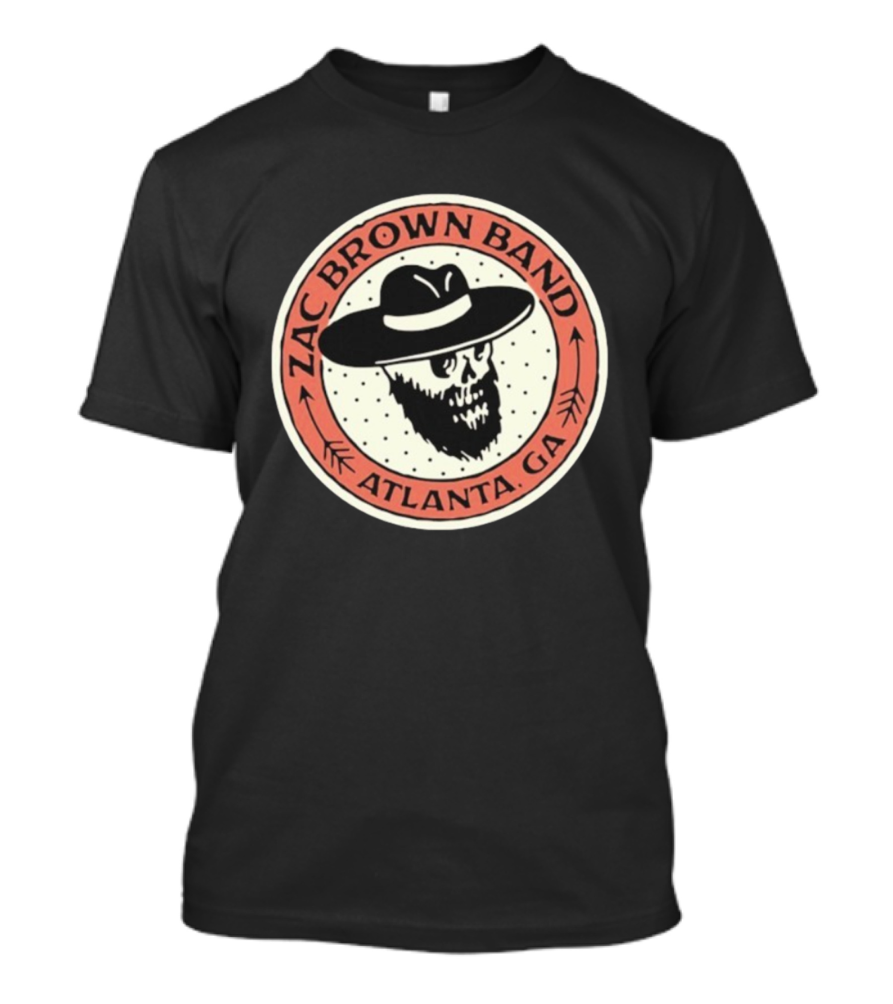Zac Brown Band Bearded Skull Atlanta GA T-Shirt