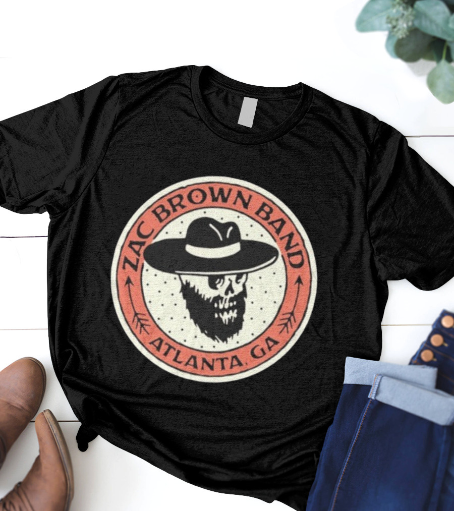 Zac Brown Band Bearded Skull Atlanta GA T-Shirt