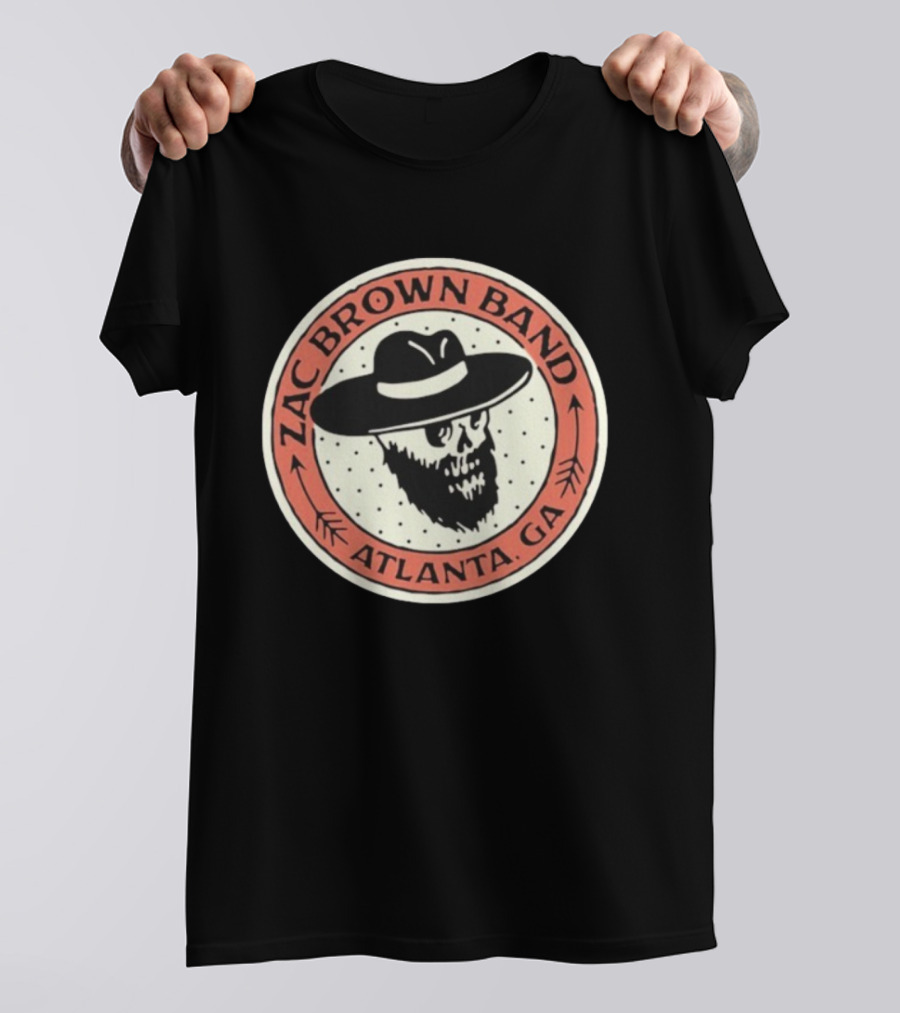 Zac Brown Band Bearded Skull Atlanta GA T-Shirt
