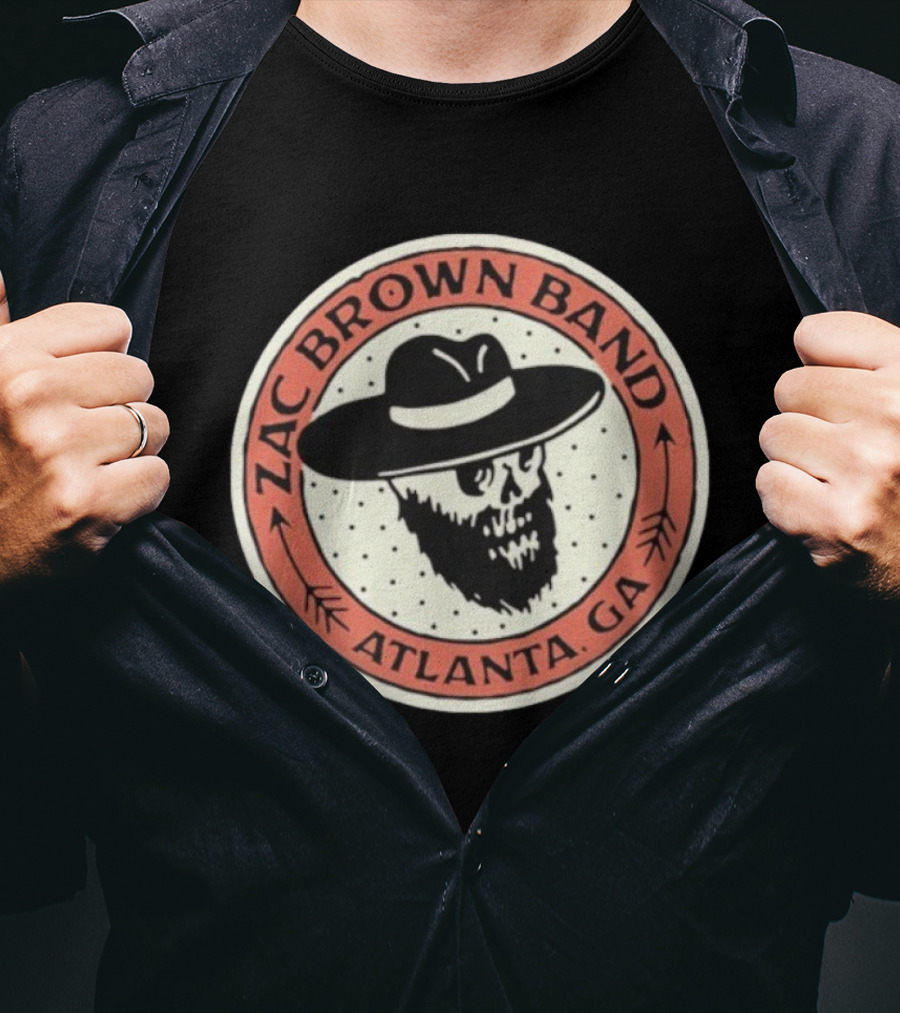 Zac Brown Band Bearded Skull Atlanta GA T-Shirt