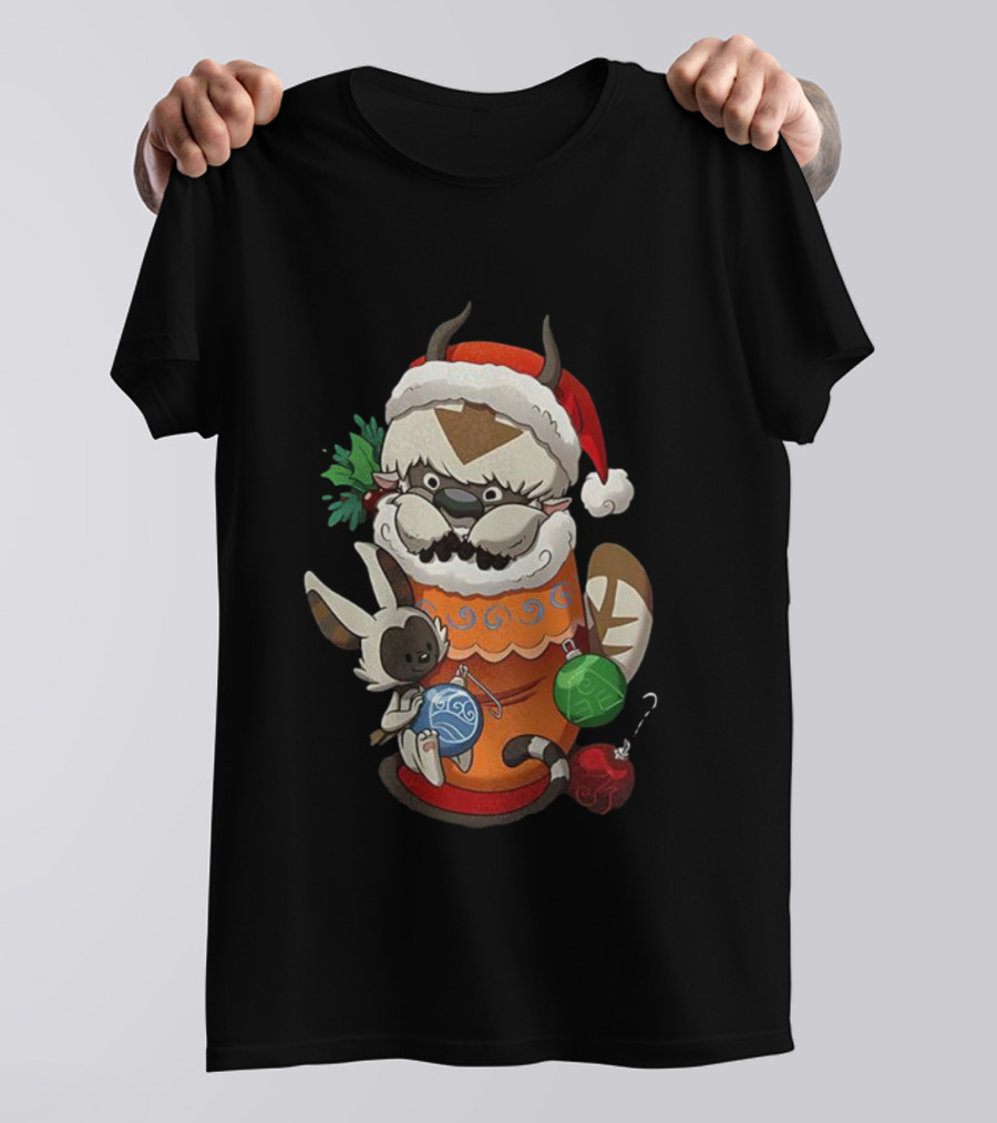 Avatar The Last Airbender Christmas Appa Momo Stocking Stuffer T-Shirt