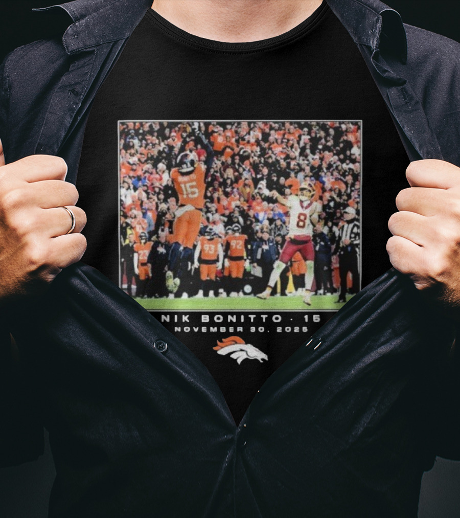 Nik Bonitto 15 Denver Broncos November 30 2022 NFL Highlights Week 13 T-Shirt