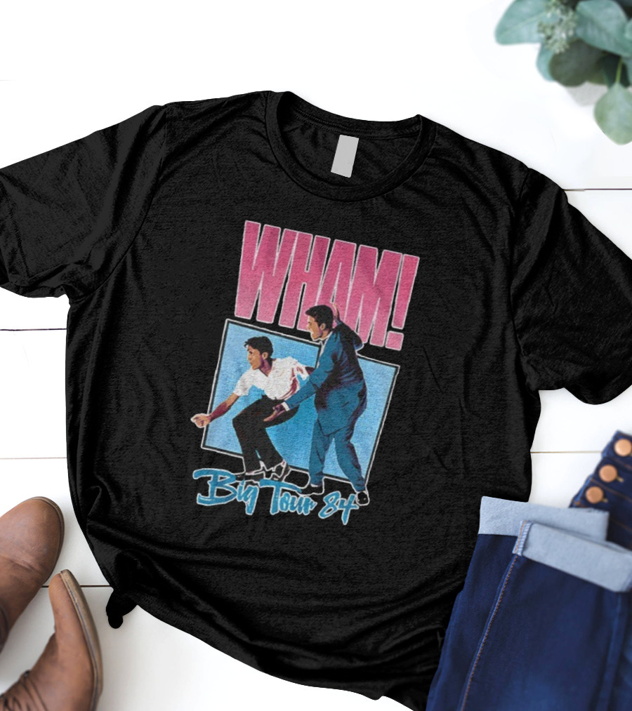 WHAM! Big Tour 84 Concert Singer Stage Action T-Shirt