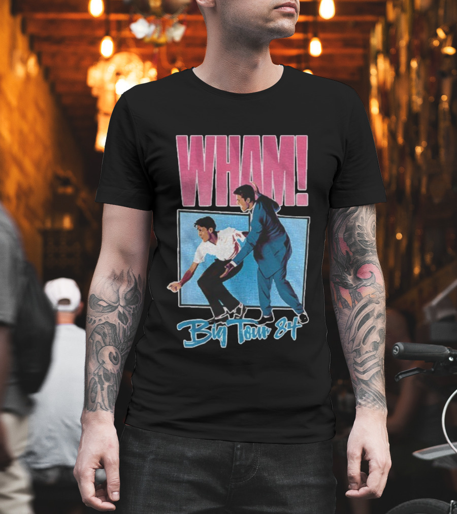WHAM! Big Tour 84 Concert Singer Stage Action T-Shirt