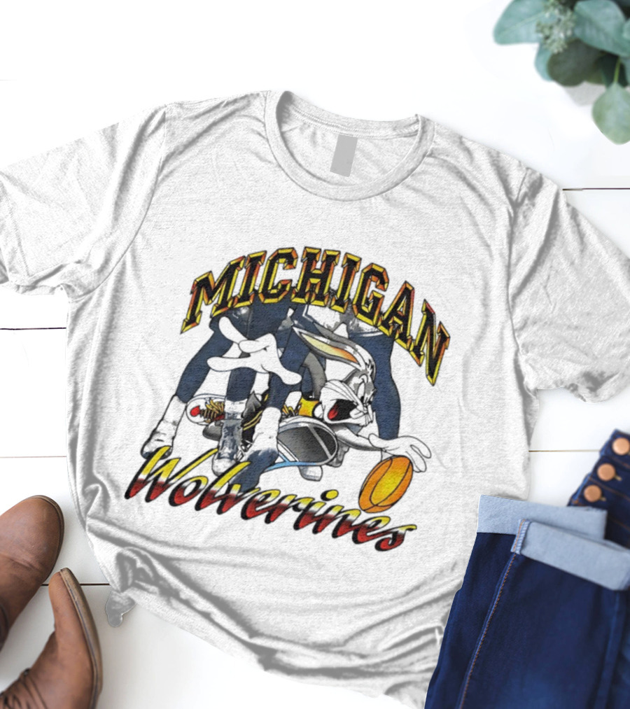 Bugs Bunny Michigan Wolverines Basketball Humor T-Shirt