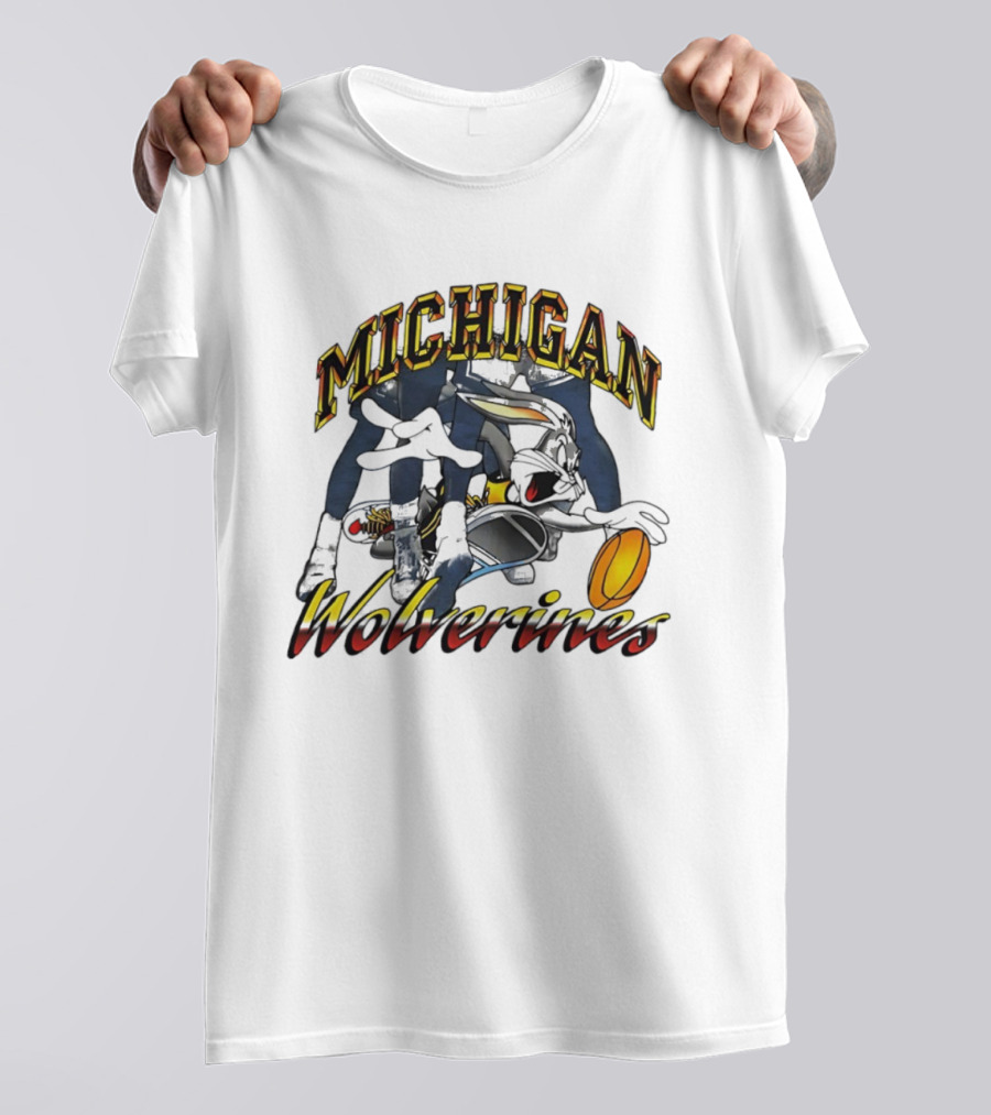 Bugs Bunny Michigan Wolverines Basketball Humor T-Shirt
