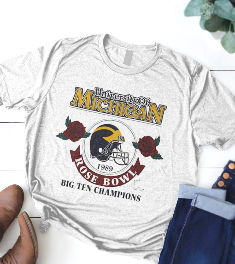 University Of Michigan Wolverines Rose Bowl Big Ten Champions T-Shirt