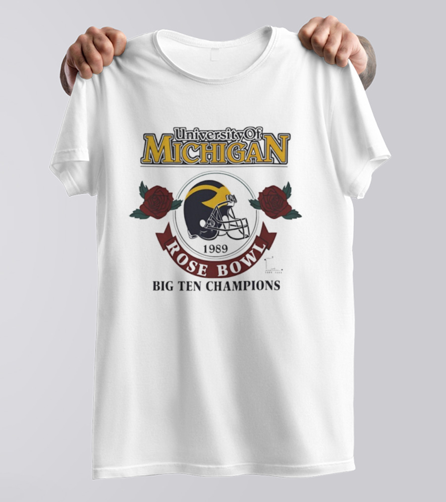 University Of Michigan Wolverines Rose Bowl Big Ten Champions T-Shirt
