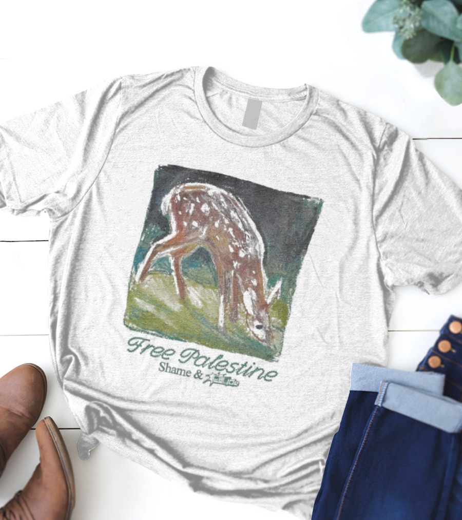 Free Palestine Shame Refugees Deer T-Shirt