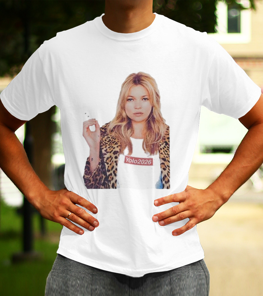 Shimmi Yolo 2026 Kate Moss Leopard Print Style T-Shirt