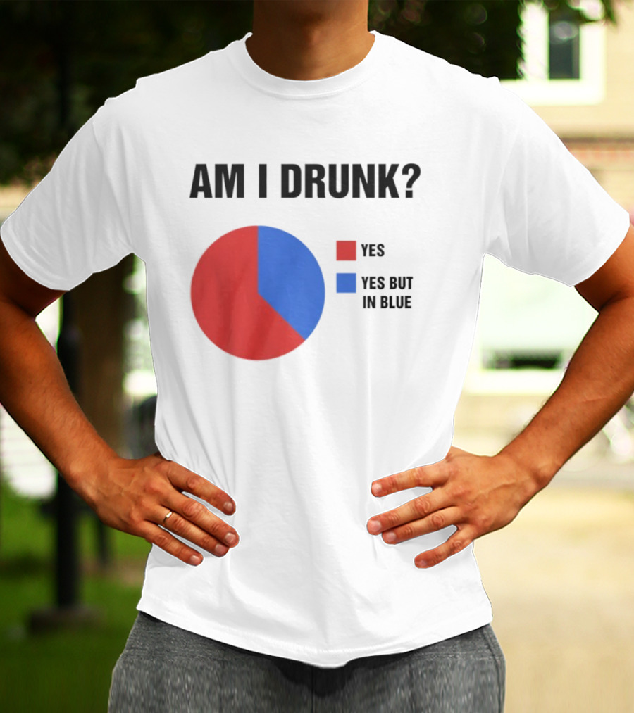 Am I Drunk Yes Yes But In Blue Pie Chart Humor T-Shirt
