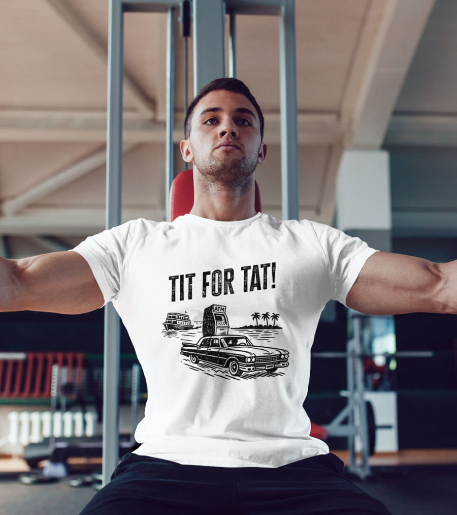 Florida Man Tit For Tat ATM Retro Car Palms Boat T-Shirt