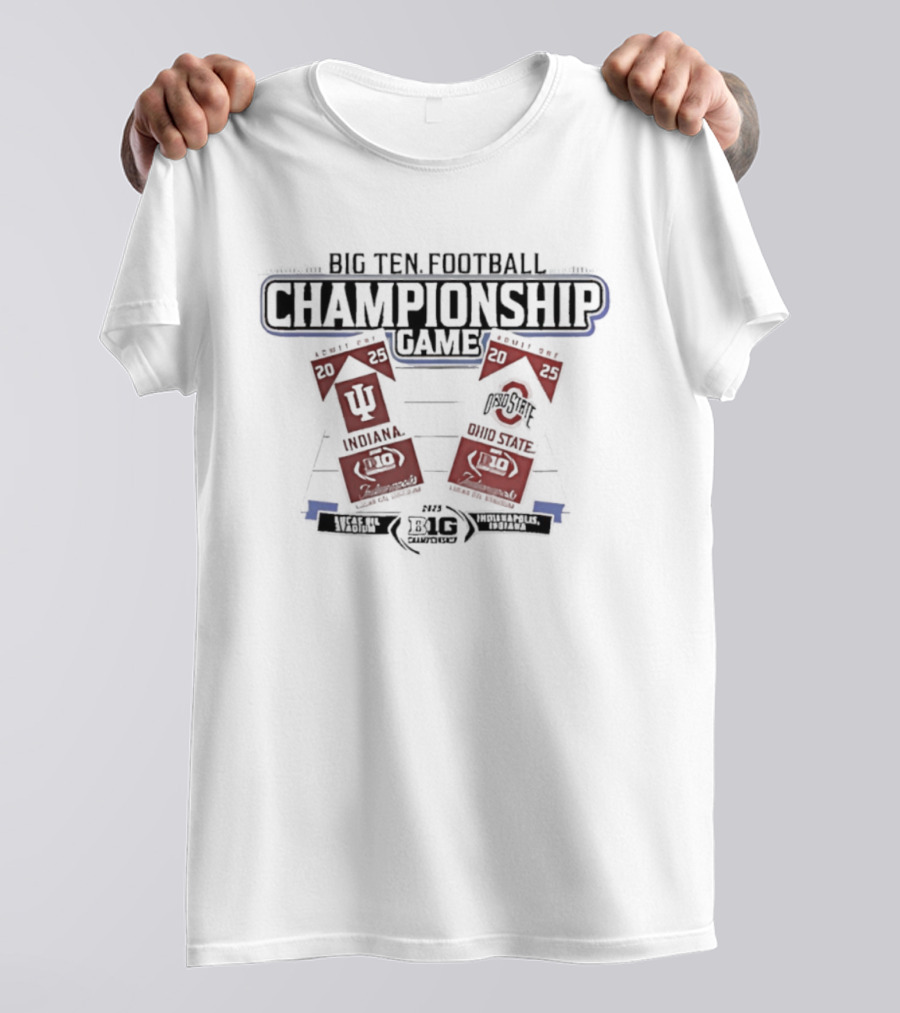 Big Ten 2025 Football Championship Game Indiana Vs Ohio State Tickets T-Shirt