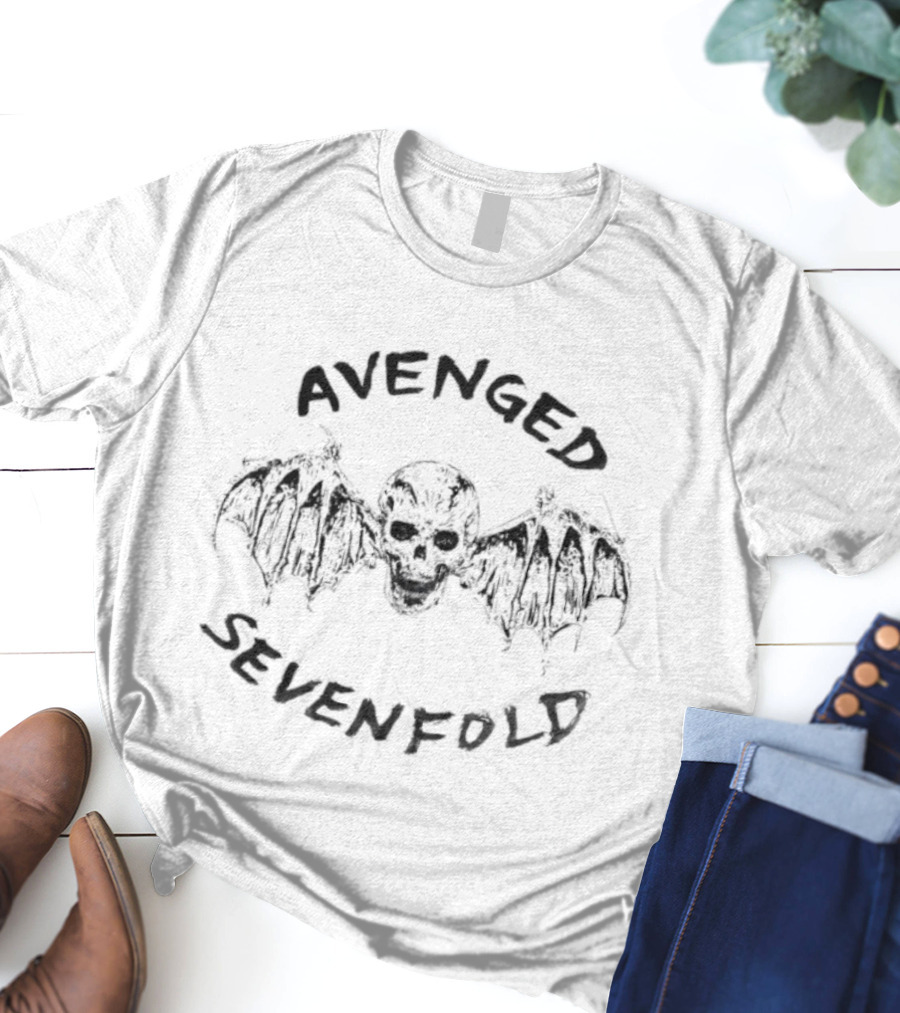 Avenged Sevenfold Bat Skull Classic White Concert T-Shirt