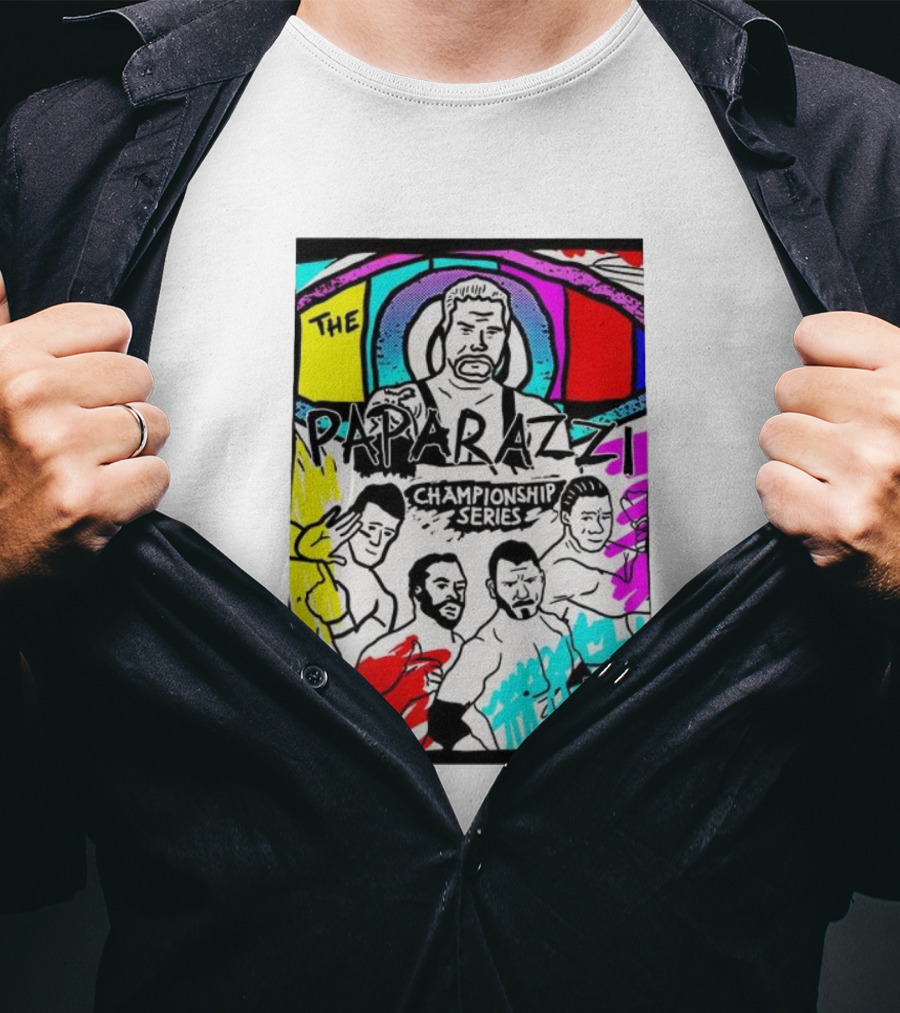 The Paparazzi Championship Series Vibrant Retro Wrestling Art T-Shirt