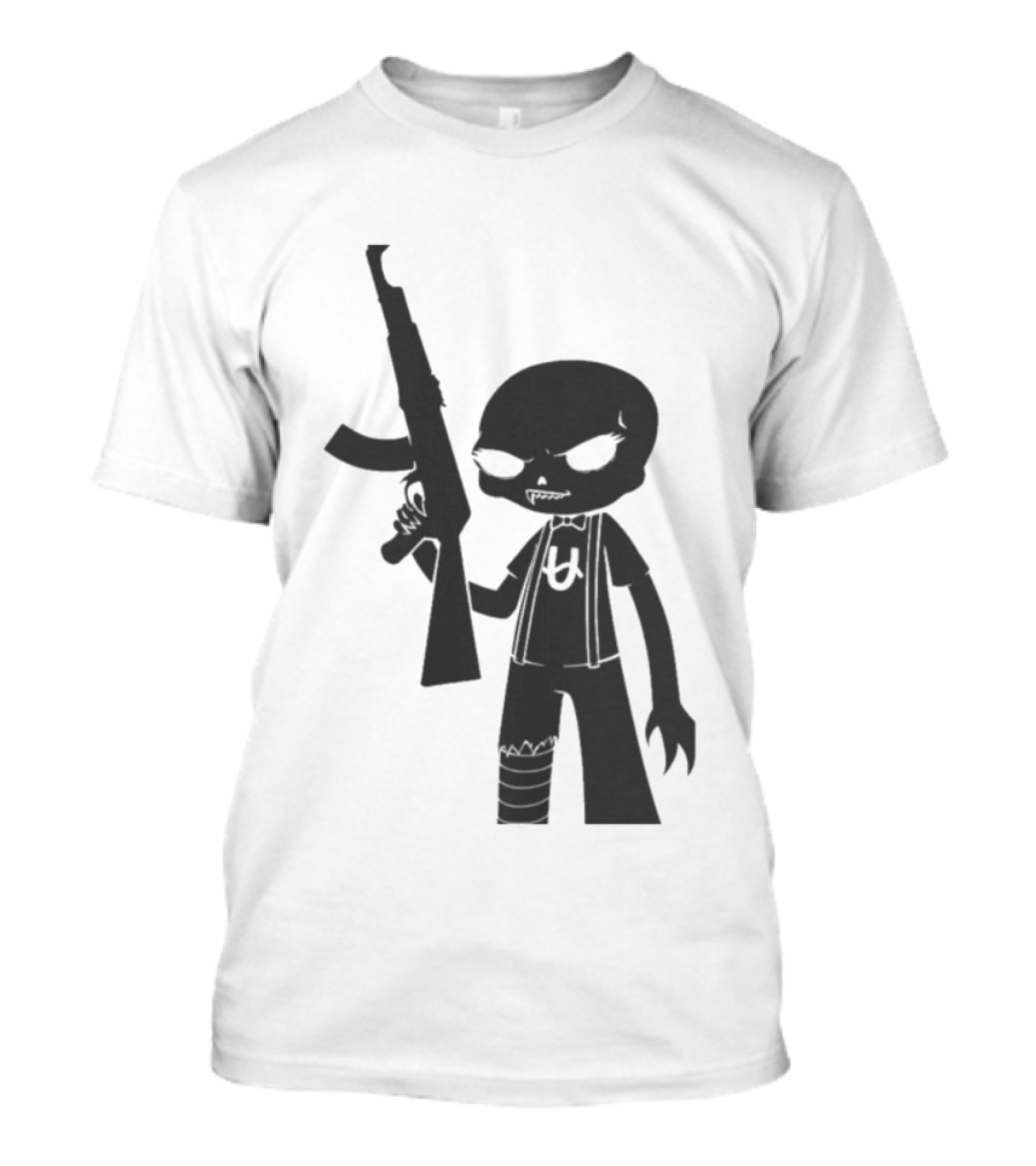 Homestuck Caliborn Character U Symbol Black Silhouette With Weapon T-Shirt