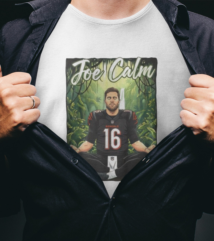 Joe Calm Joe Flacco Cincinnati Bengals Meditation 16 T-Shirt