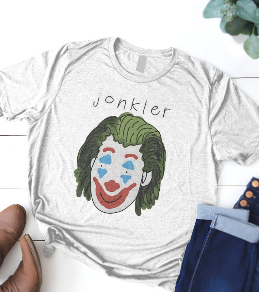 Jonkler Joker Face Green Hair Clown Makeup T-Shirt