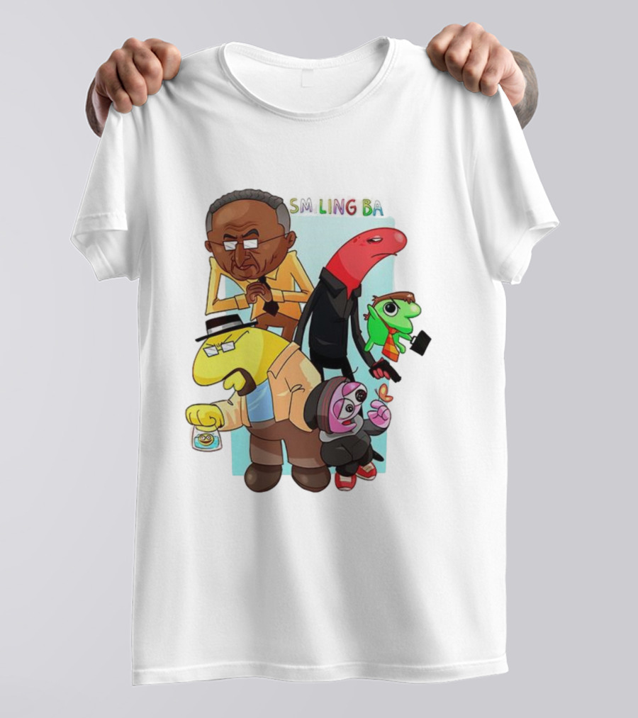 Smiling Bad Characters Friends Cartoon Style T-Shirt