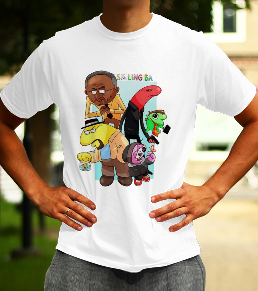 Smiling Bad Characters Friends Cartoon Style T-Shirt