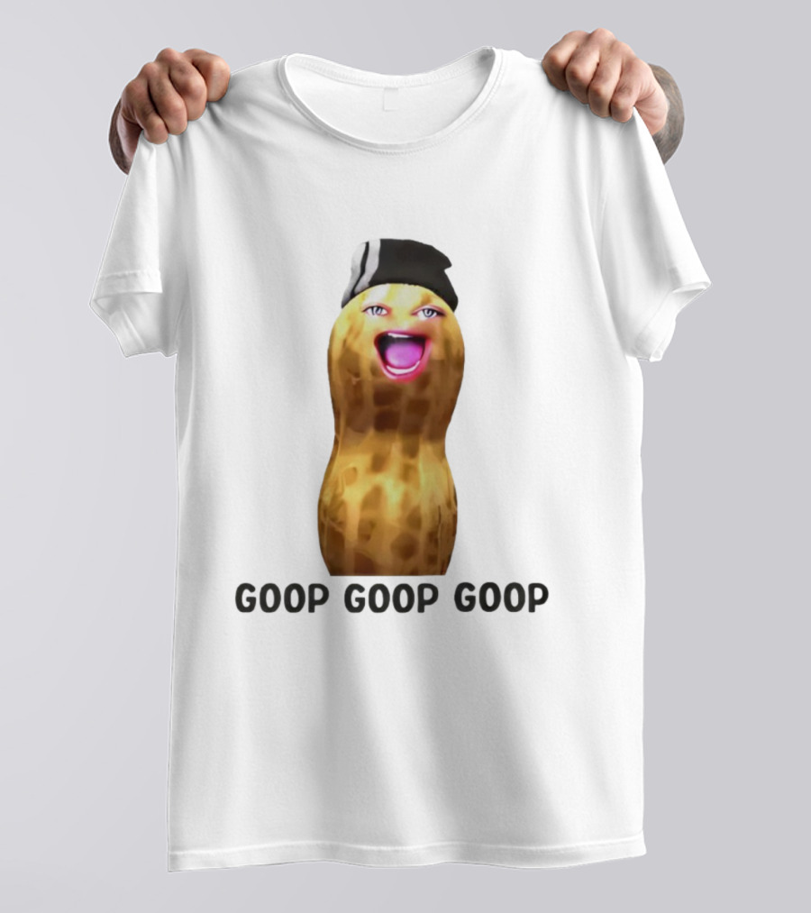 GOOP GOOP GOOP The Burnt Peanut Character With Beanie Hat T-Shirt