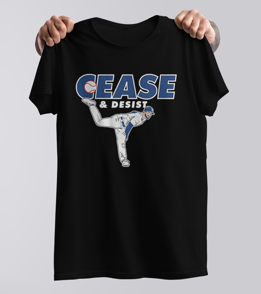 Cease And Desist Pitching Baseball Player T-Shirt