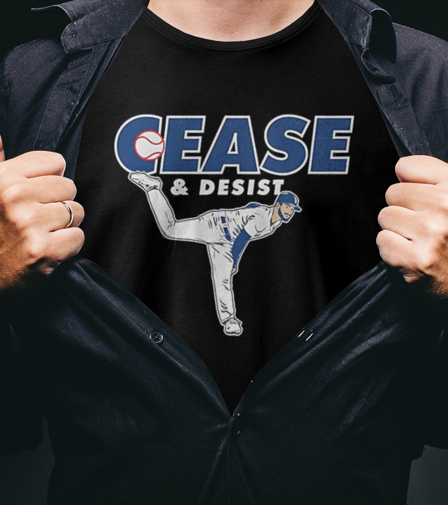 Cease And Desist Pitching Baseball Player T-Shirt