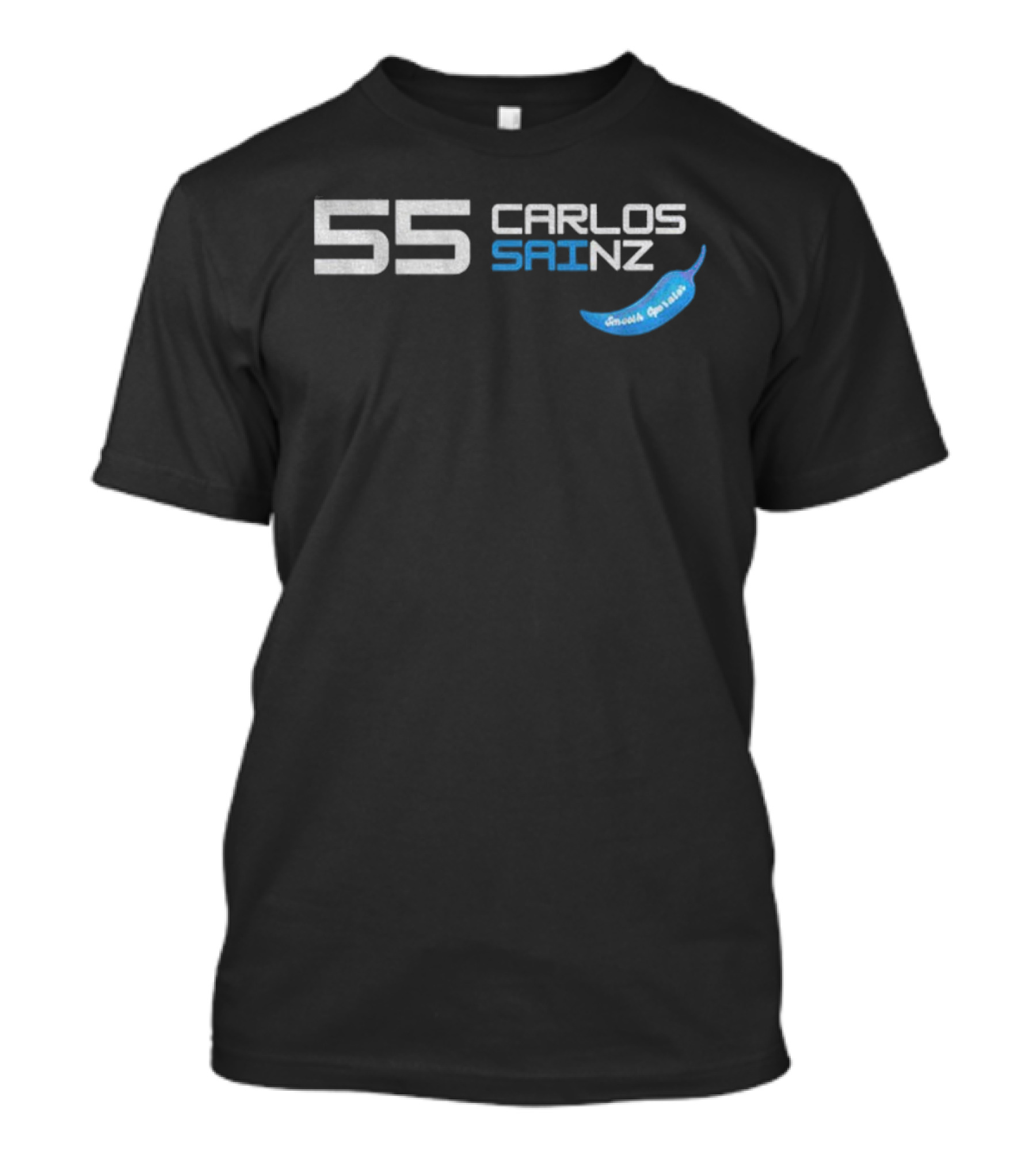 Carlos Sainz 55 Smooth Operator Blue Chilli 2025 T-Shirt