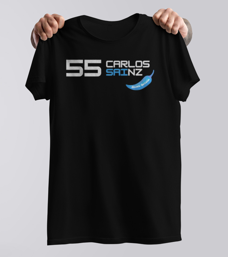 Carlos Sainz 55 Smooth Operator Blue Chilli 2025 T-Shirt
