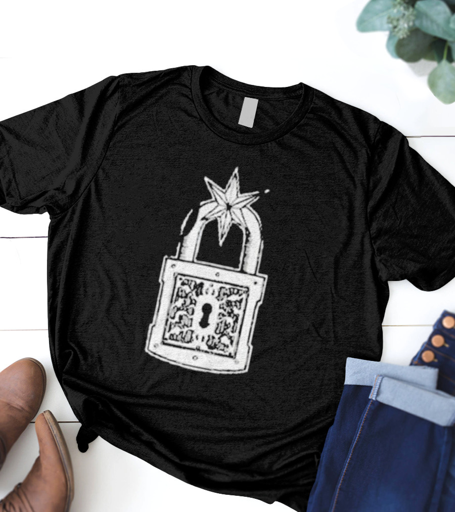 Deafheaven Lock Padlock Star Icon Design T-Shirt