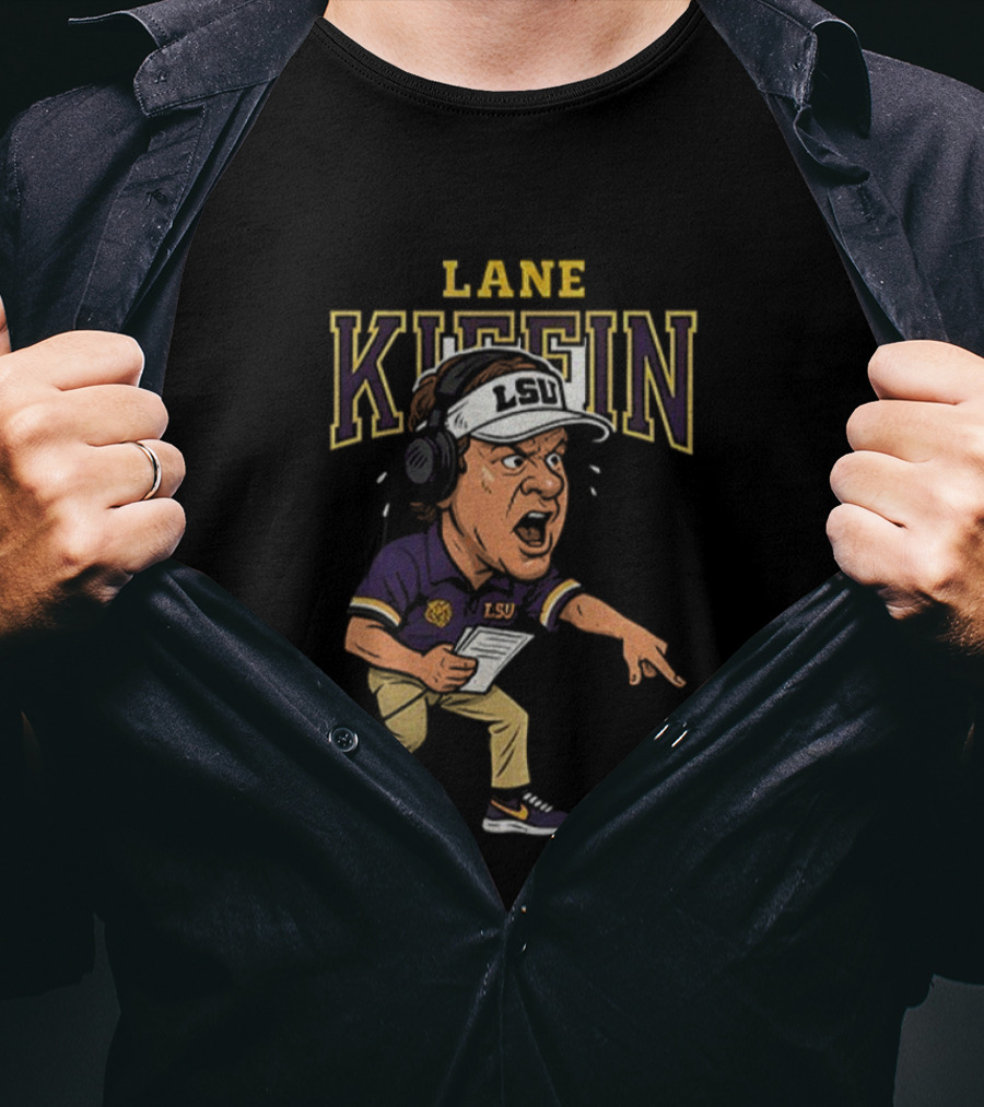 Lane Kiffin Cartoon LSU Tigers Football 2025 T-Shirt