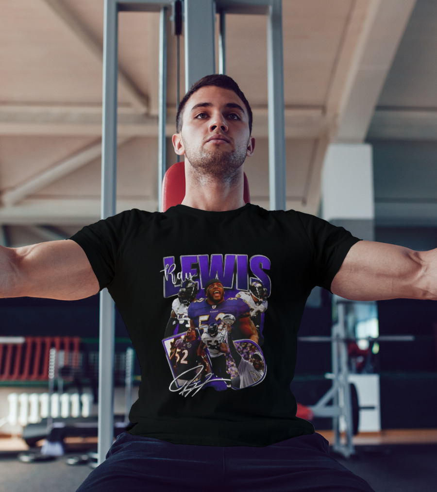 Ray Lewis Baltimore Ravens NFL Football Vintage 52 T-Shirt