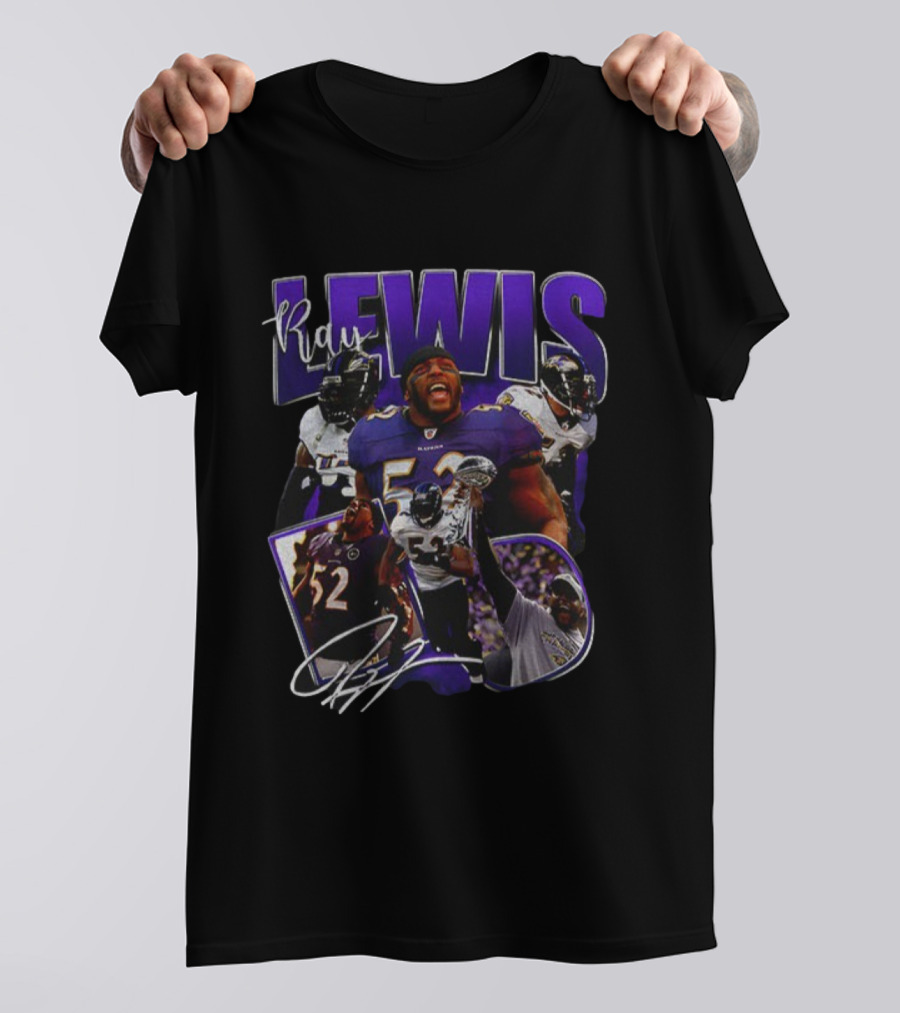 Ray Lewis Baltimore Ravens NFL Football Vintage 52 T-Shirt