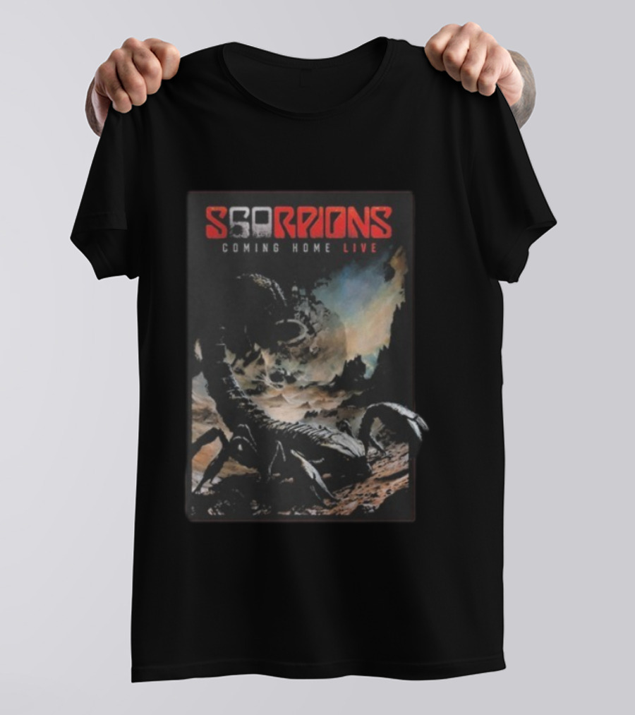 Scorpions Coming Home Live Cover 2025 2026 Vintage Concert Tour Merchandise T-Shirt
